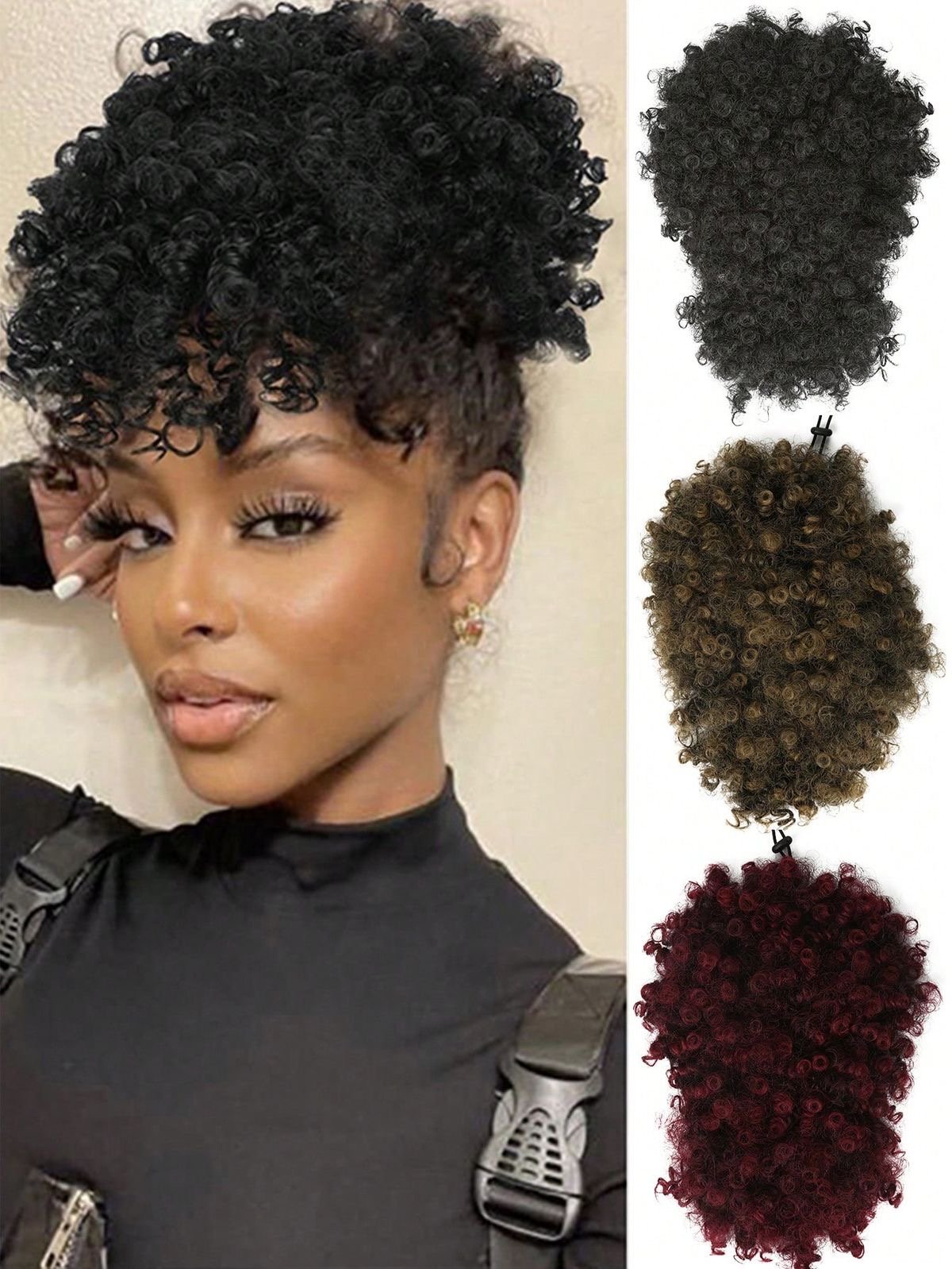 Postiche Afro ( postiche Frange 2 en 1)